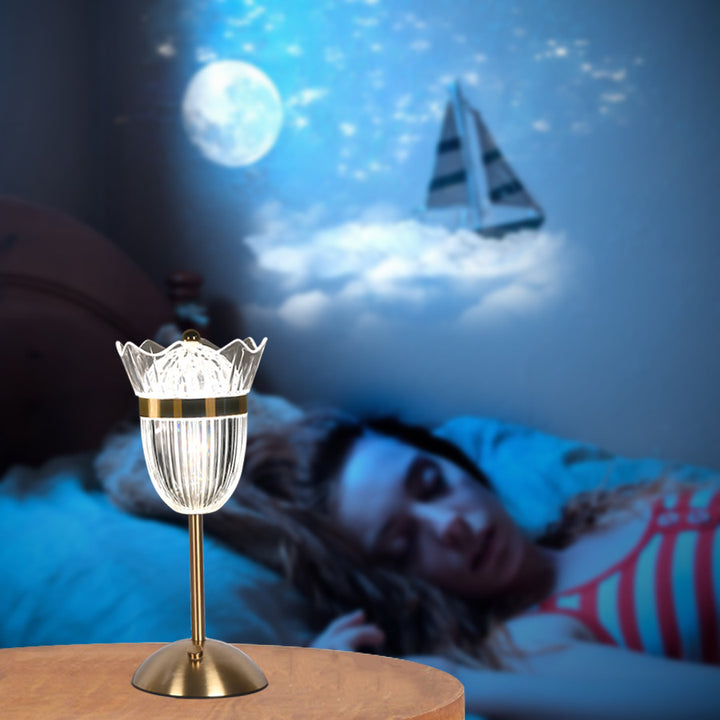 Elegante Blumen Tischlampe