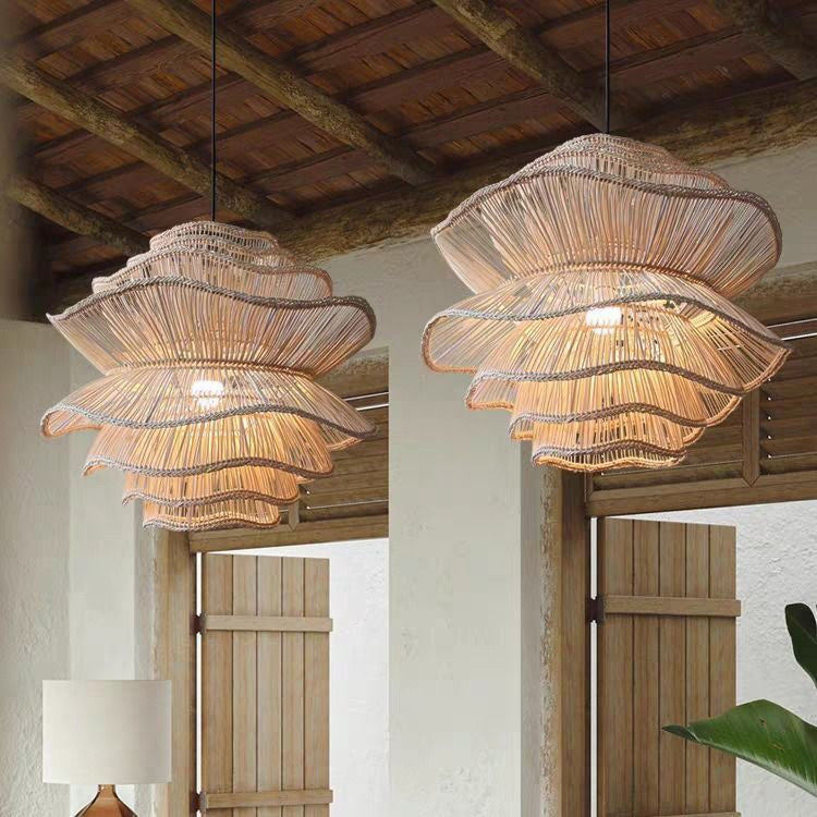 Zeitgenössische elegante gewellte Pendelleuchte