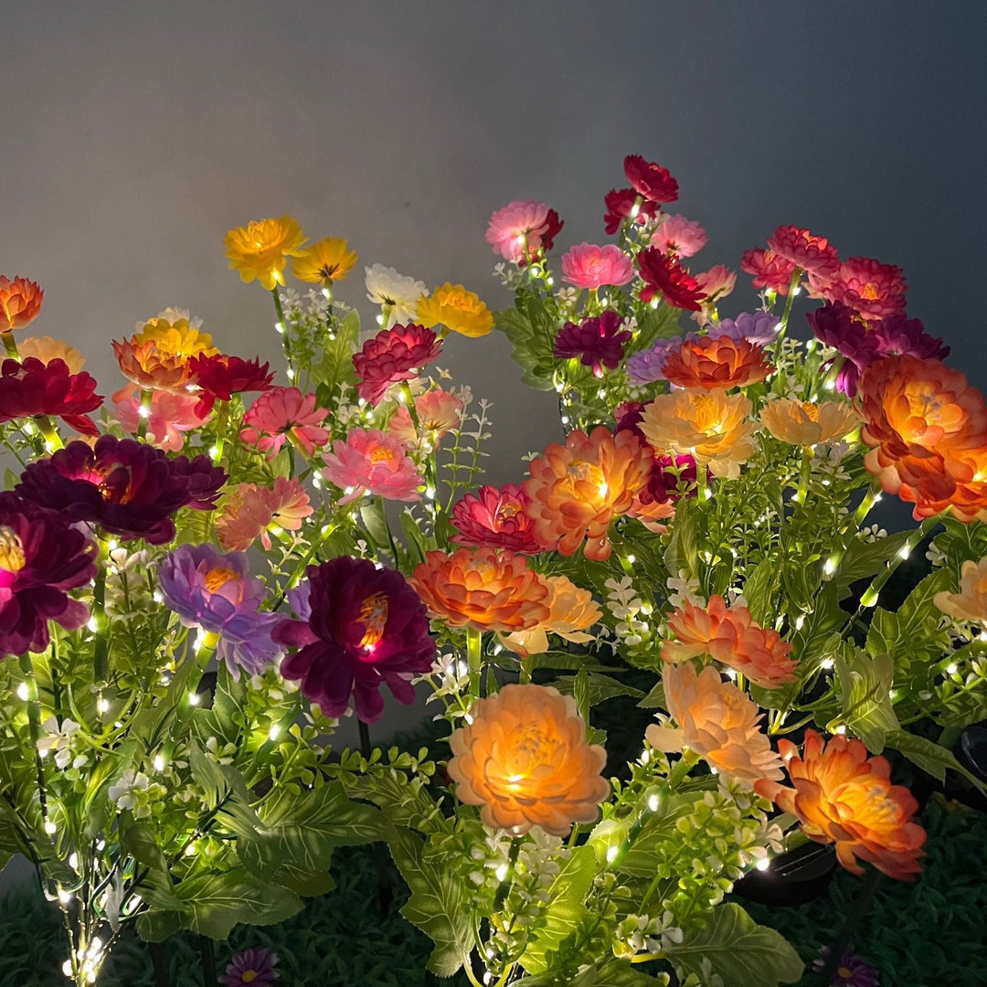 Solar Gartenstecker Künstliche Blume LED Wegdeko