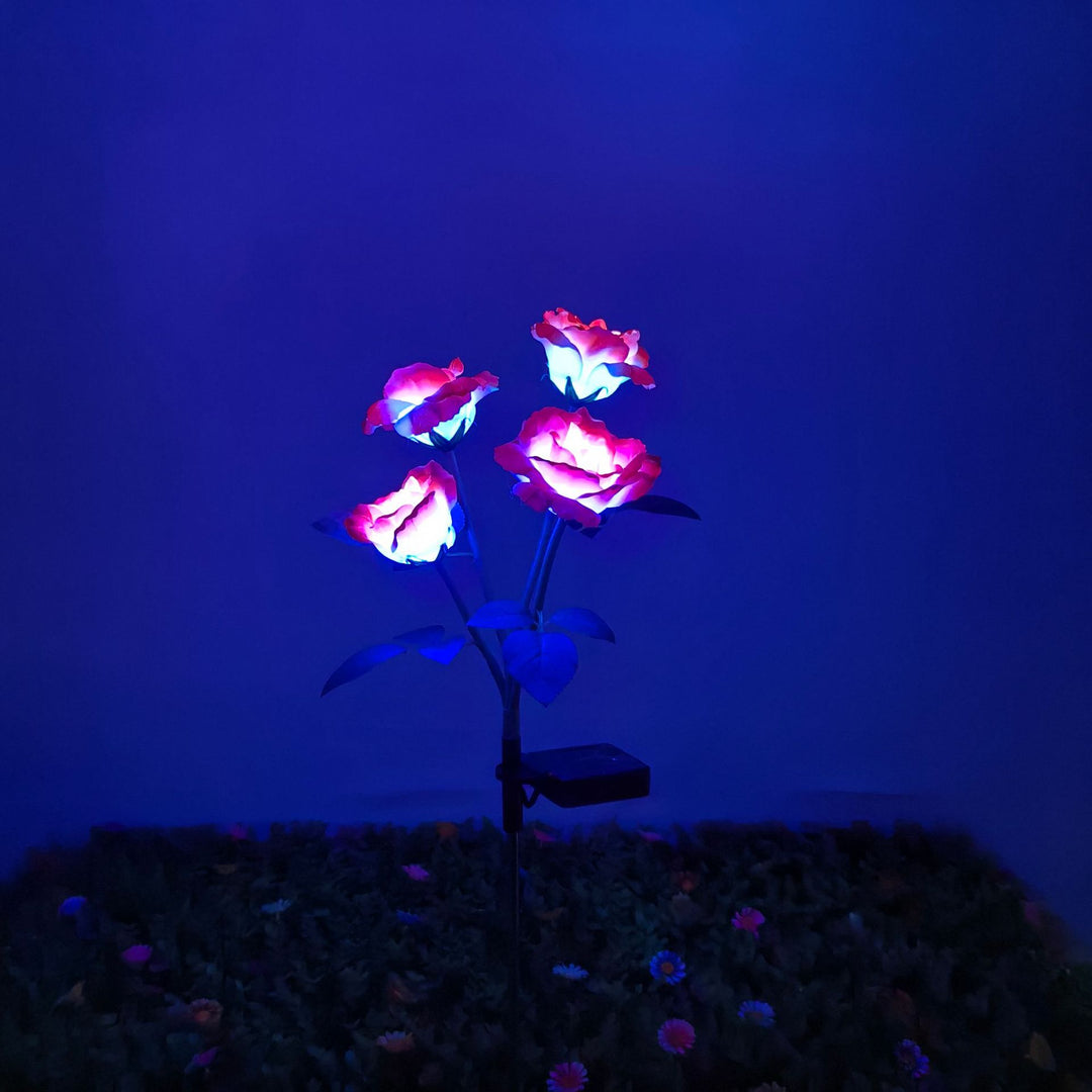 Solarbetriebene Dekorative Rosen Gartenleuchte