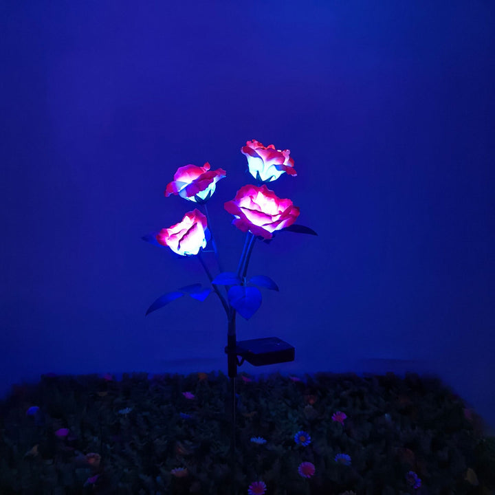 Solarbetriebene Dekorative Rosen Gartenleuchte