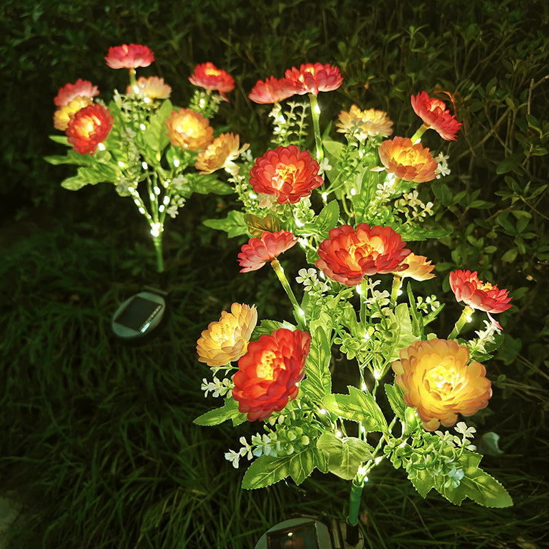 Solar Gartenstecker Künstliche Blume LED Wegdeko