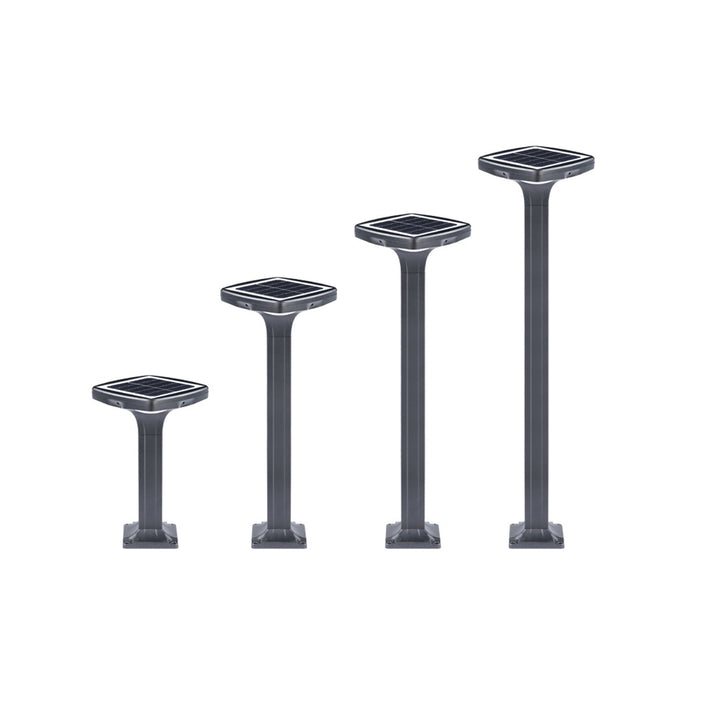 Solarbetriebene Low-Profile LED Wegbeleuchtung Bollard Licht mit Dualen Downlights und Ankerbasis