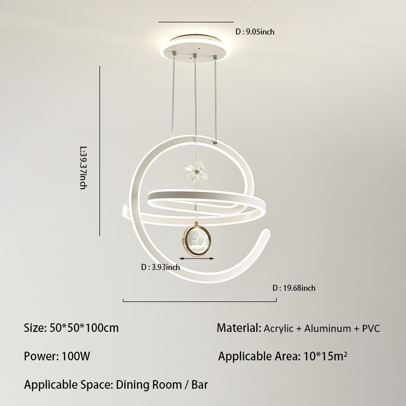 Moderne Spiral-LED-Hängelampe