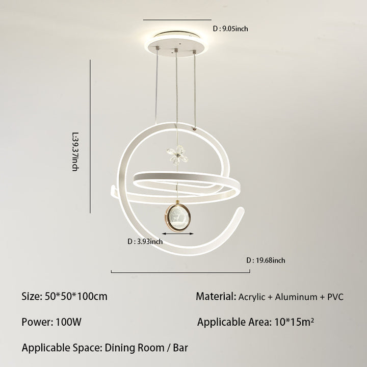Moderne Spiral-LED-Hängelampe