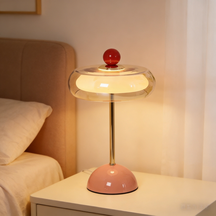 Vintage-inspirierte Glas Tischlampe