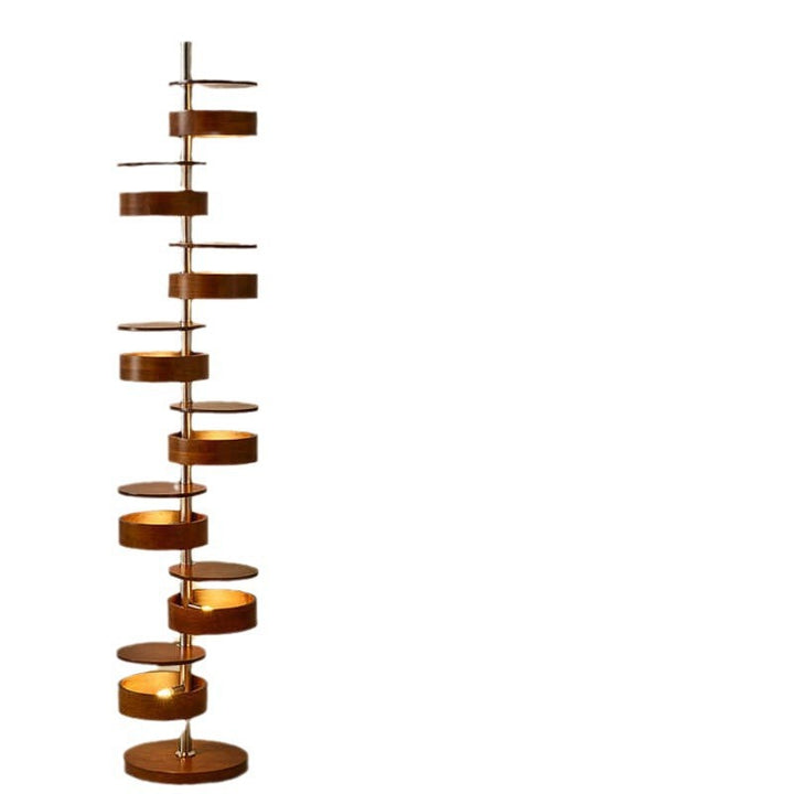 Spiral Stehlampe mit mehreren Lichtscheiben