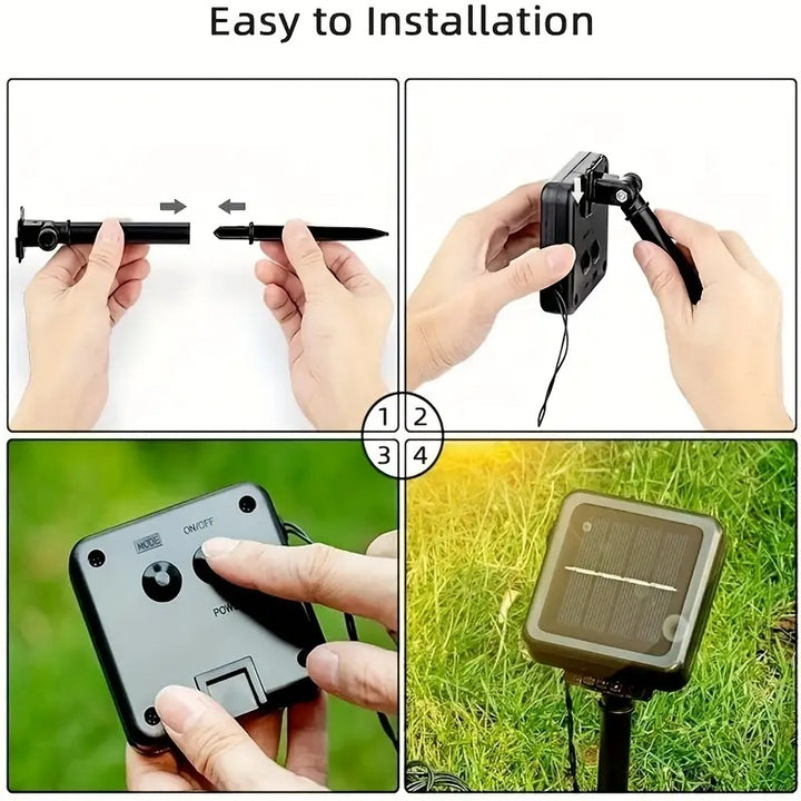 Solarbetriebene Lichterkette für den Außenbereich