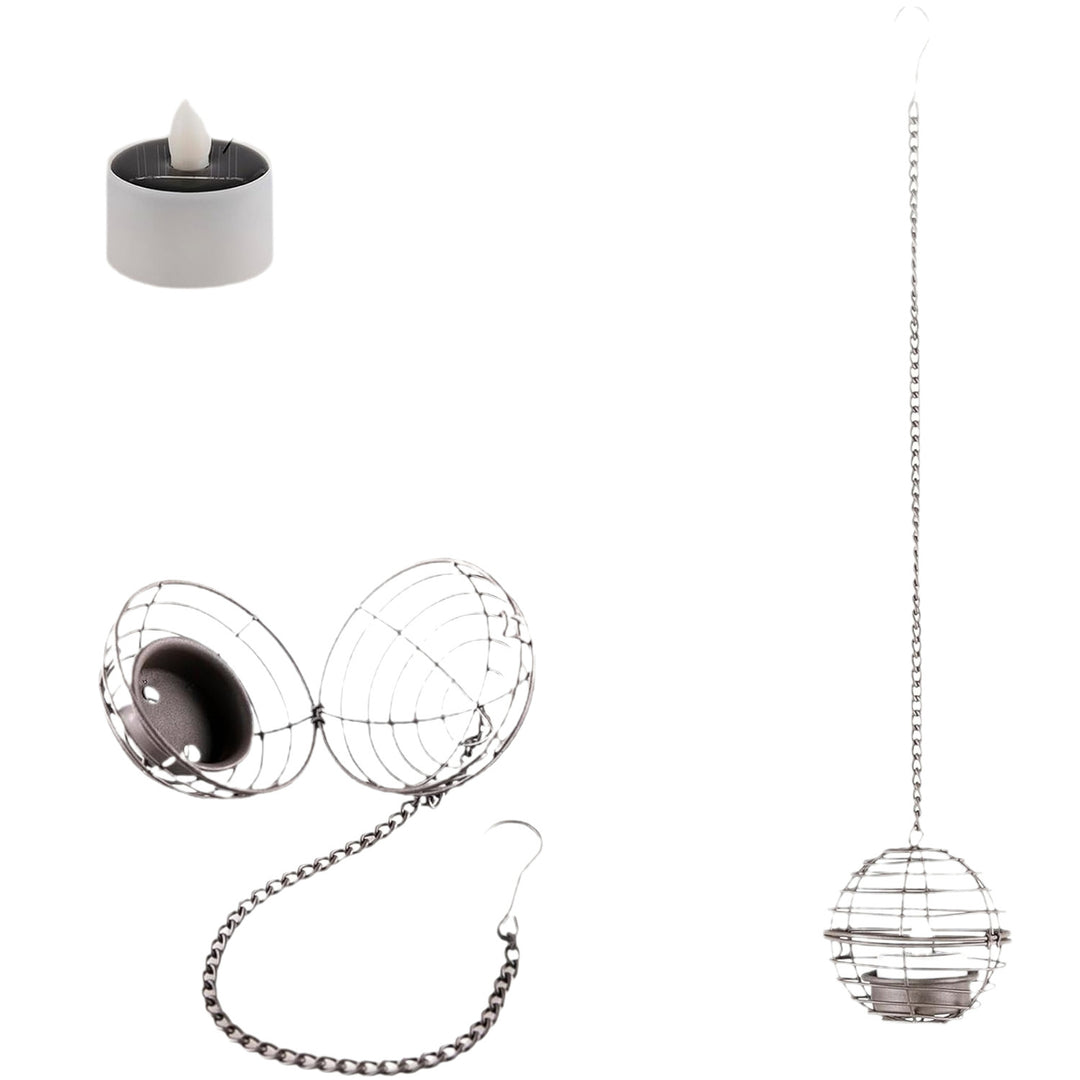 Hängendes Sphärisches Draht Teelichthalter Set