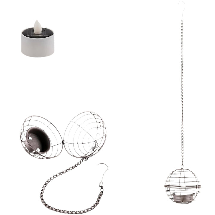Hängendes Sphärisches Draht Teelichthalter Set