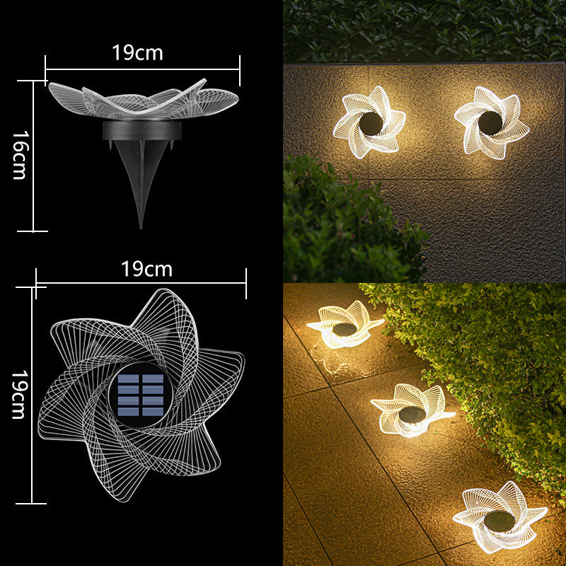 Dekorative Solar-Acryl-Blüten-Gartenstecker LED-Wegeleuchte