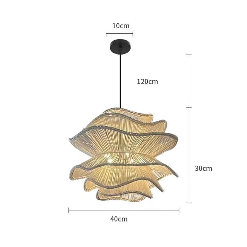 Zeitgenössische elegante gewellte Pendelleuchte