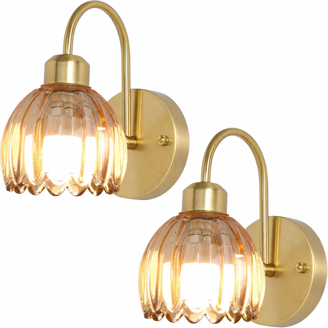 Vintage-inspirierte Glas-Wandleuchte