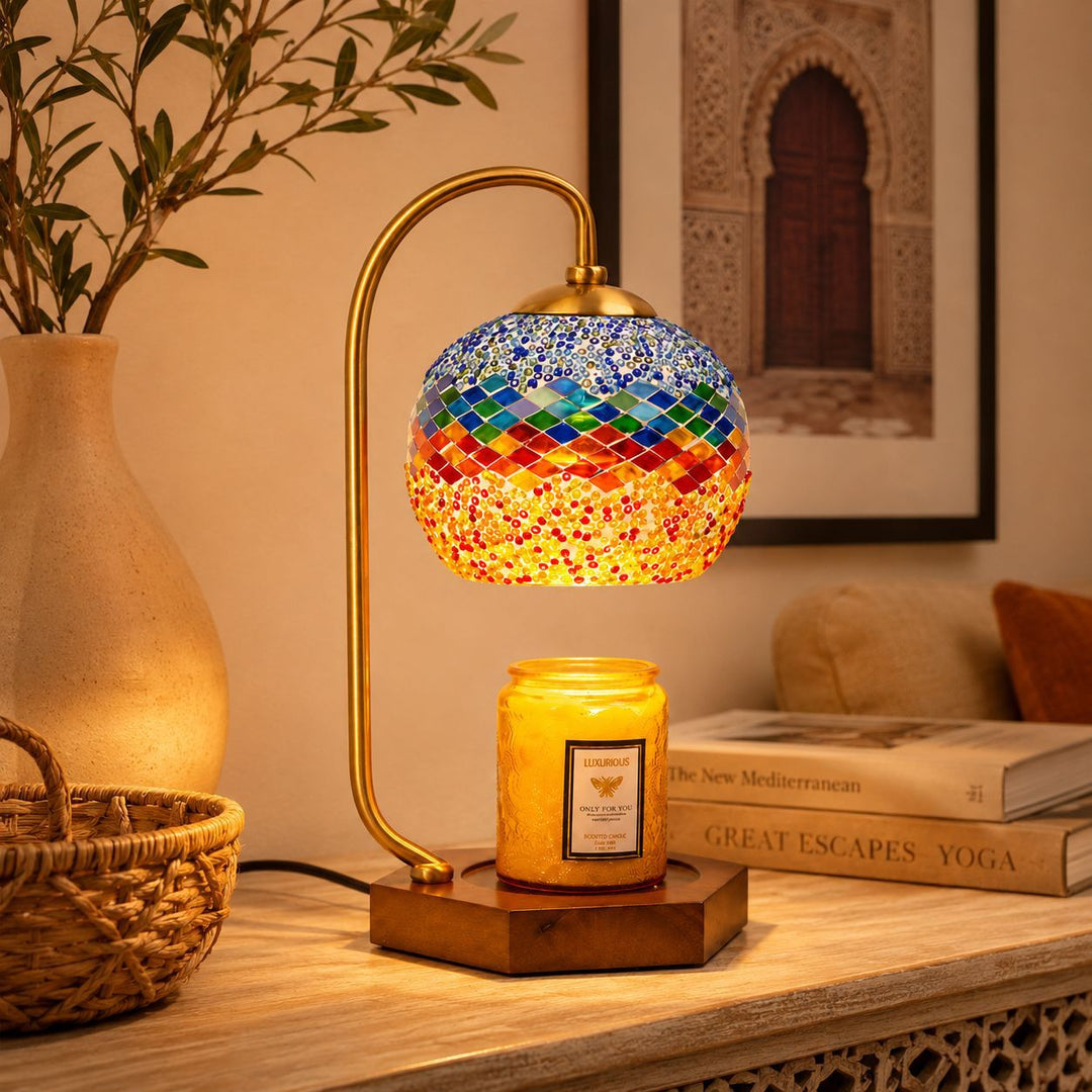 Mosaik Glas Tischlampe