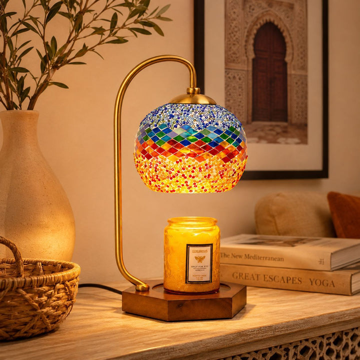 Mosaik Glas Tischlampe