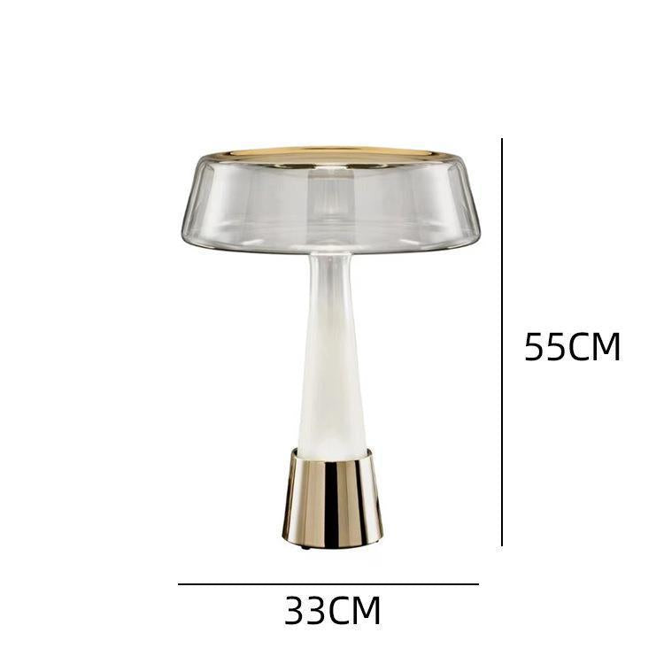 Stilvolle Glas-Tischlampe mit integrierter LED-Beleuchtung
