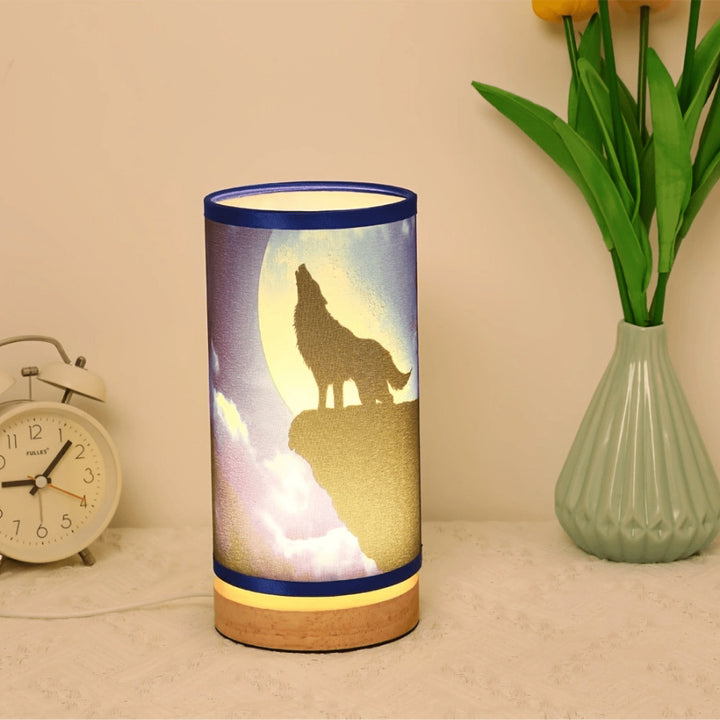 Künstlerische Wolf Silhouette Tischlampe