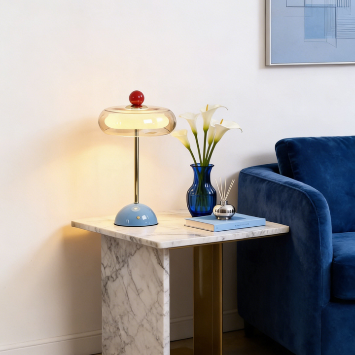 Vintage-inspirierte Glas Tischlampe