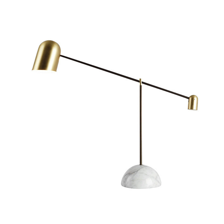 Verstellbare Stehlampe mit Marmorbasis