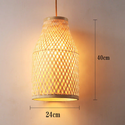 Bamboo Woven Dome Pendelleuchte