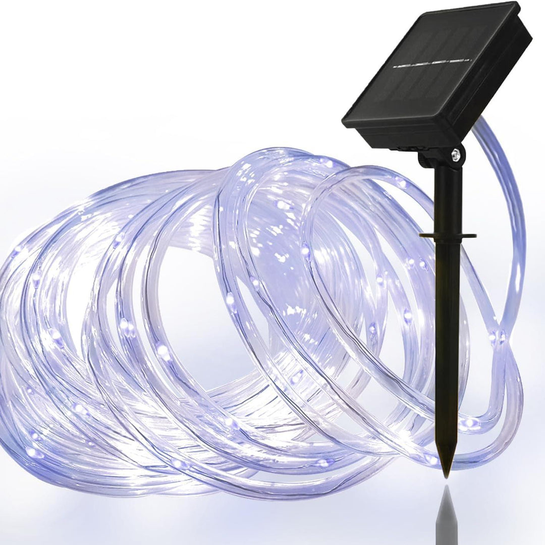 Solarbetriebene warmweiße flexible LED-Seilschnurlichter für Bäume und Landschaftsbewicklung
