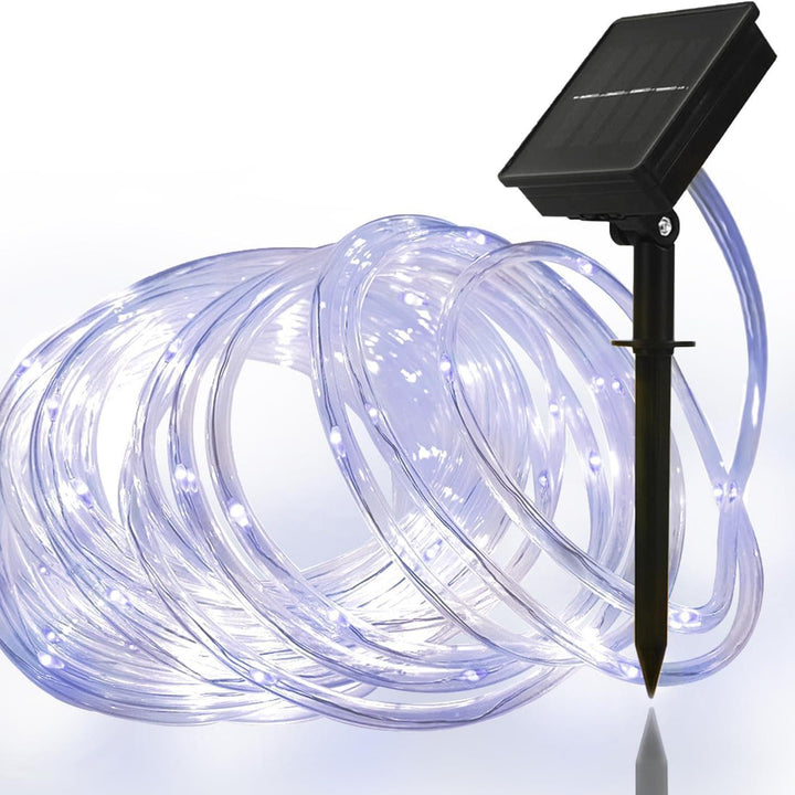 Solarbetriebene warmweiße flexible LED-Seilschnurlichter für Bäume und Landschaftsbewicklung