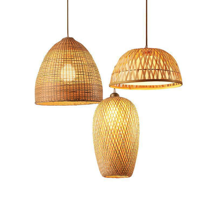 Bamboo Woven Dome Pendelleuchte