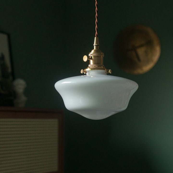 Opalines Glas LED Vintage Pendelleuchte