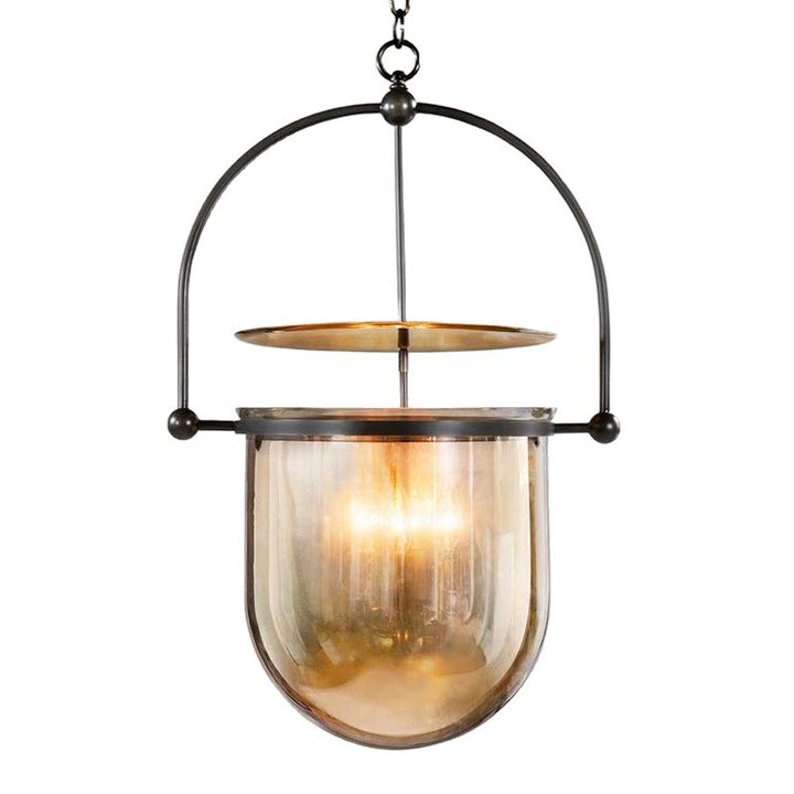 Mouth-blown Glasdom Pendelleuchte mit Bogenrahmen