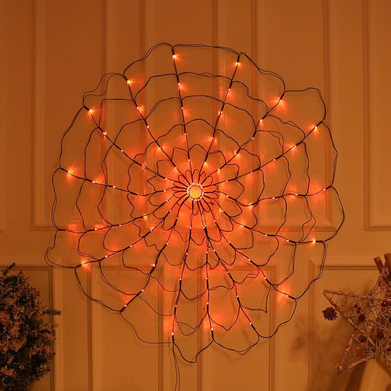 Halloween-Themen Spinnennetz Lichterkette