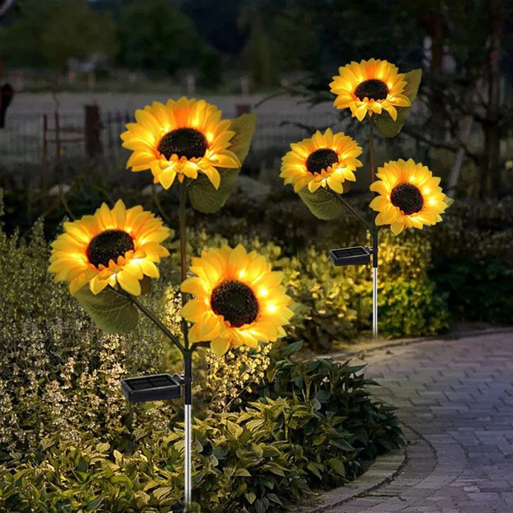 Solarbetriebene dekorative Sonnenblumenlampe