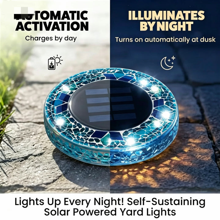 Solar Mosaikglas Gartenweg LED Einsatzlichter