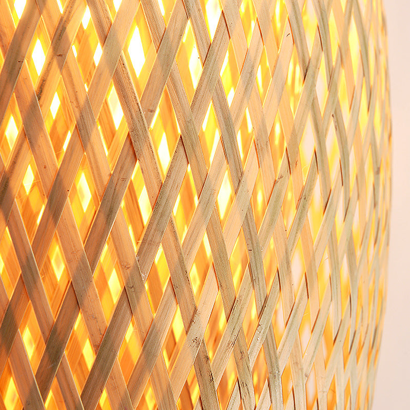 Bamboo Woven Dome Pendelleuchte