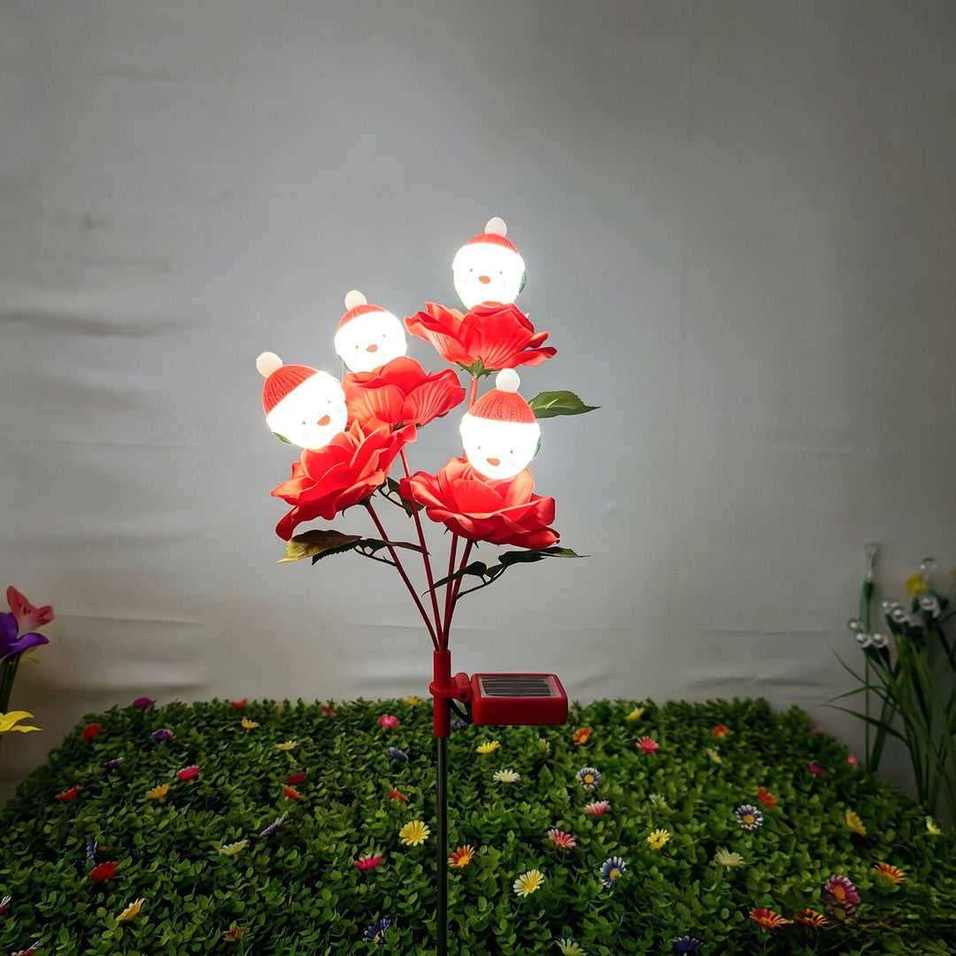 Solarbetriebene dekorative LED-Blumenanordnung