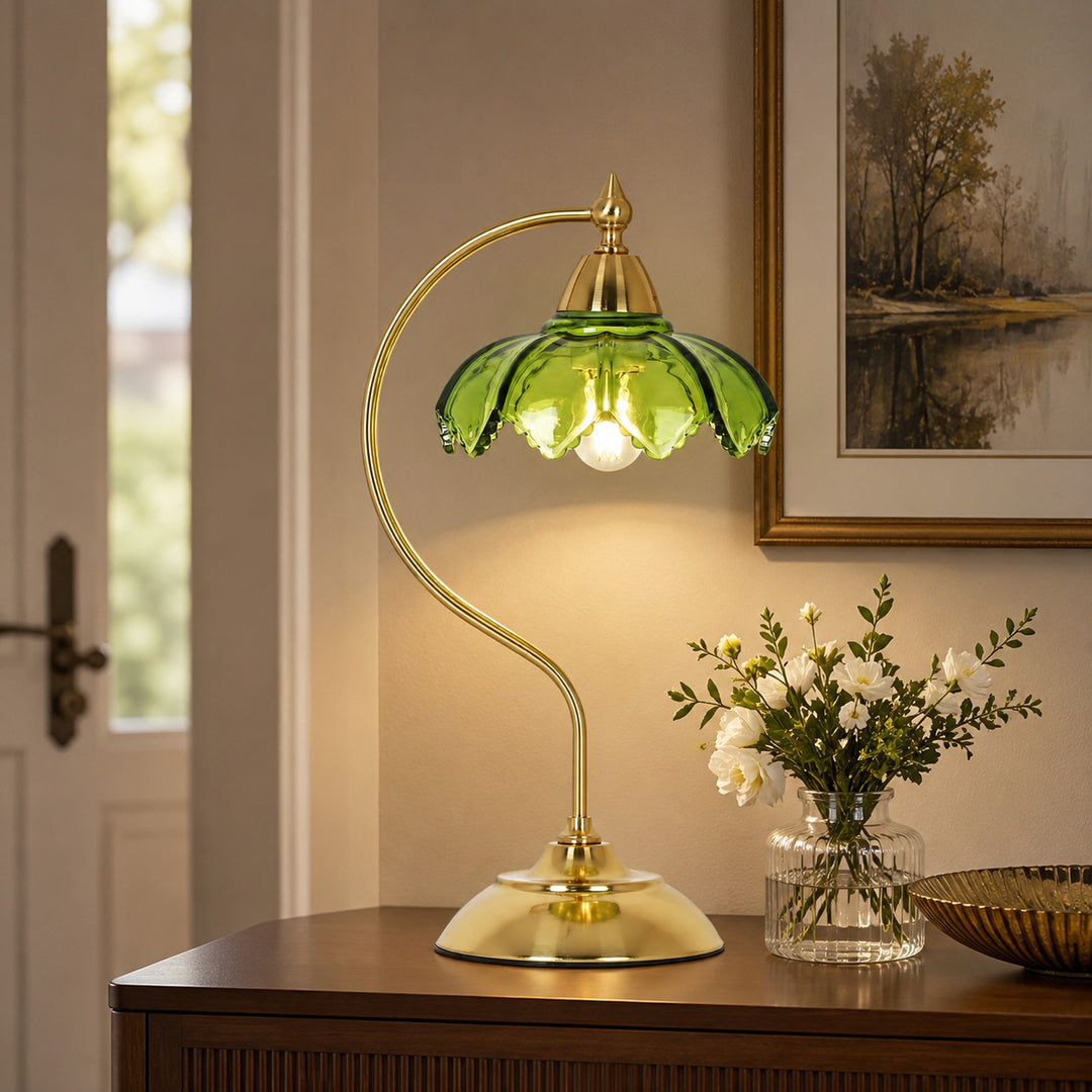 Künstlerische florale Tischlampe