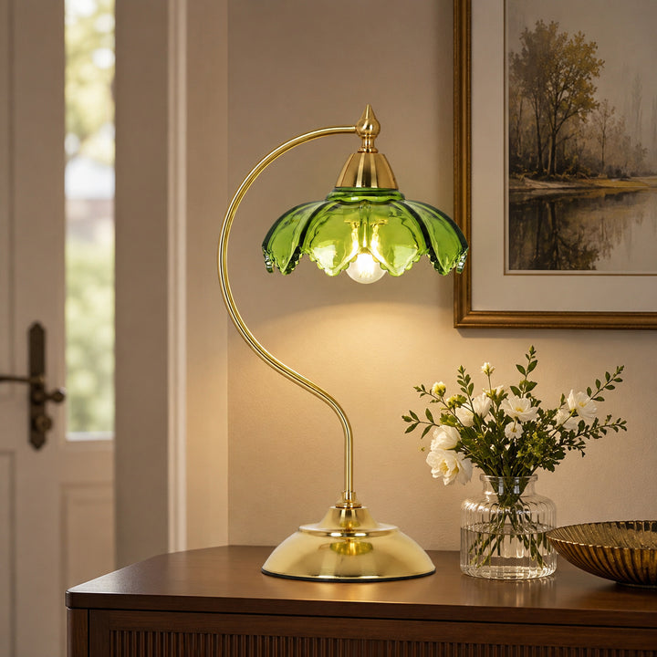 Künstlerische florale Tischlampe