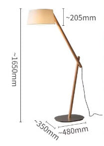 Verstellbare Holz-Stehleuchte