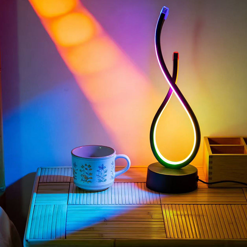 Abstract gebogene Tischlampe