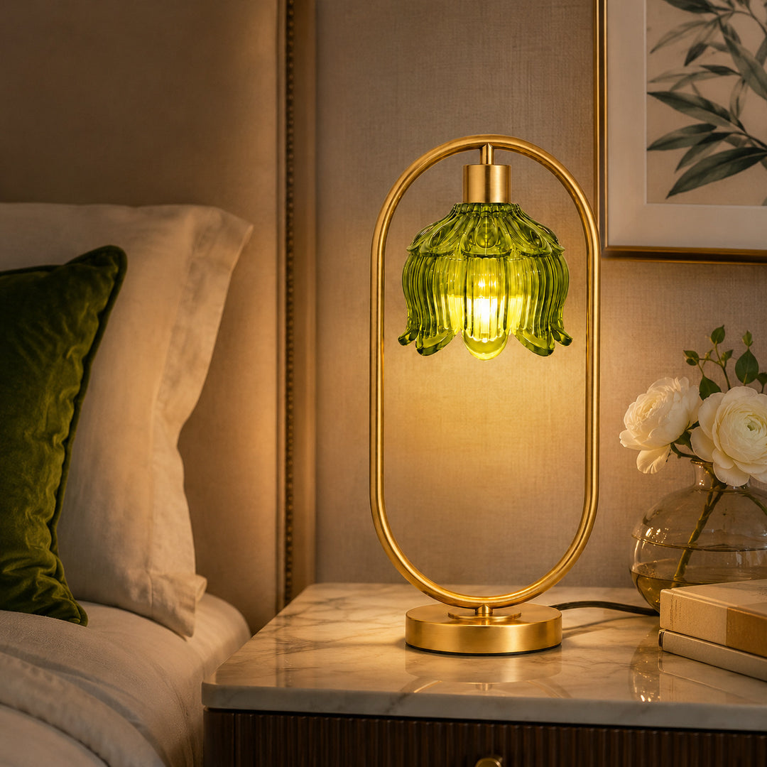 Moderne Kristallglobus-Tischlampe