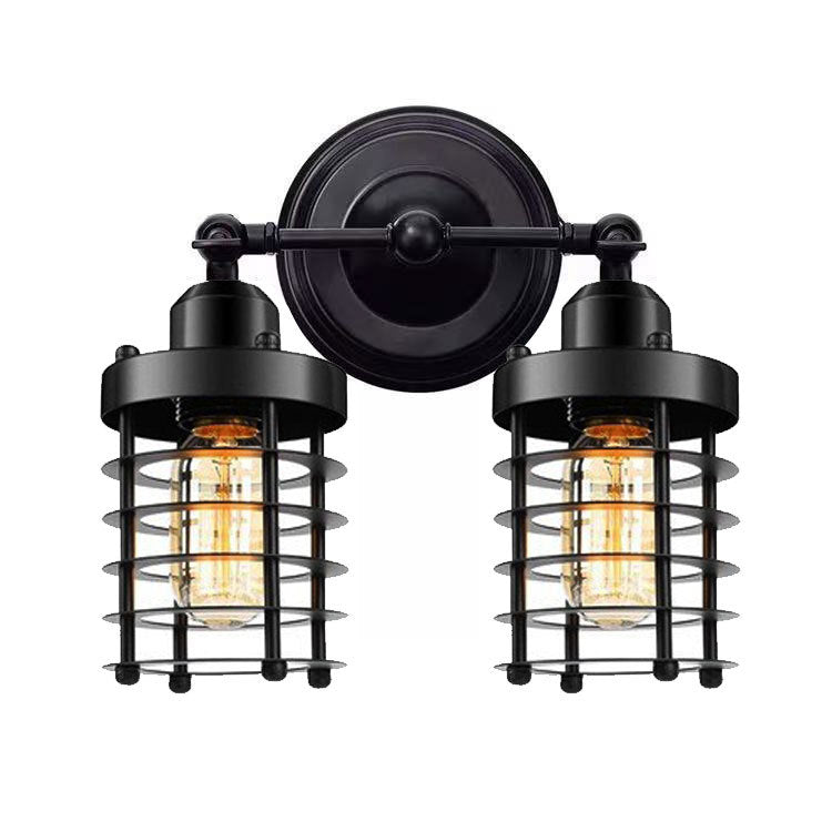 Industrieller Stil Doppel-Glühbirne Wandlampe