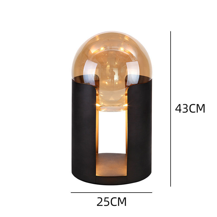Künstlerische Tischlampe aus Glas mit modernem Design