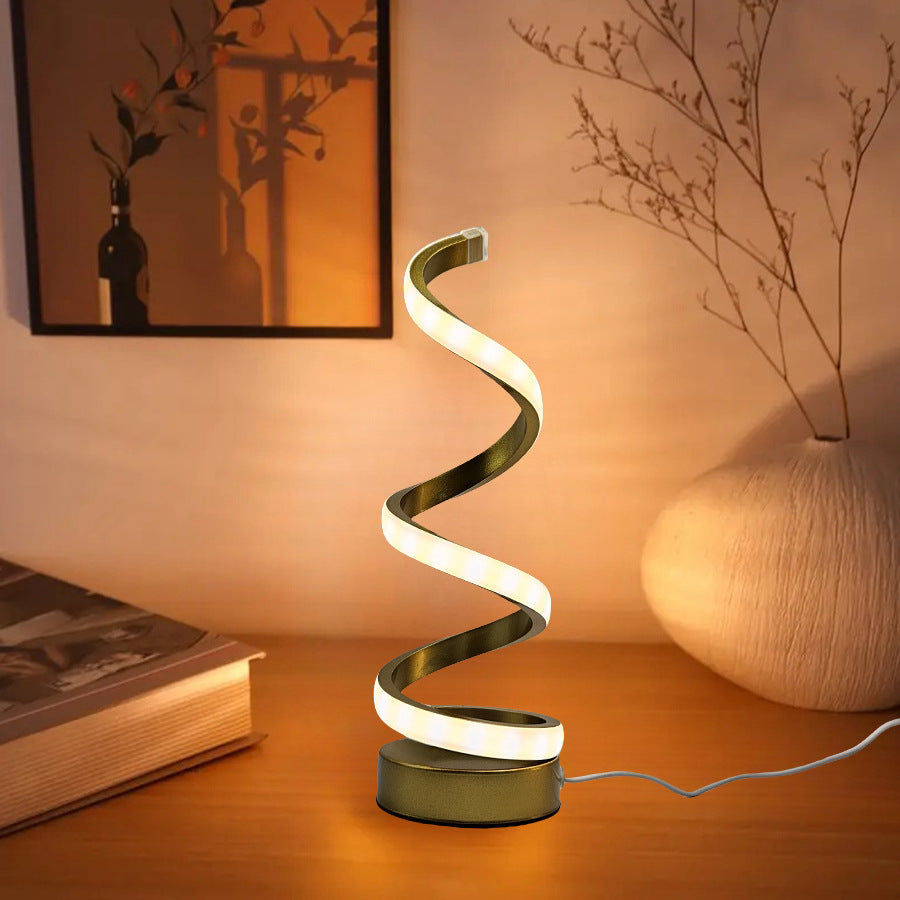 Moderne Spiral Tischlampe