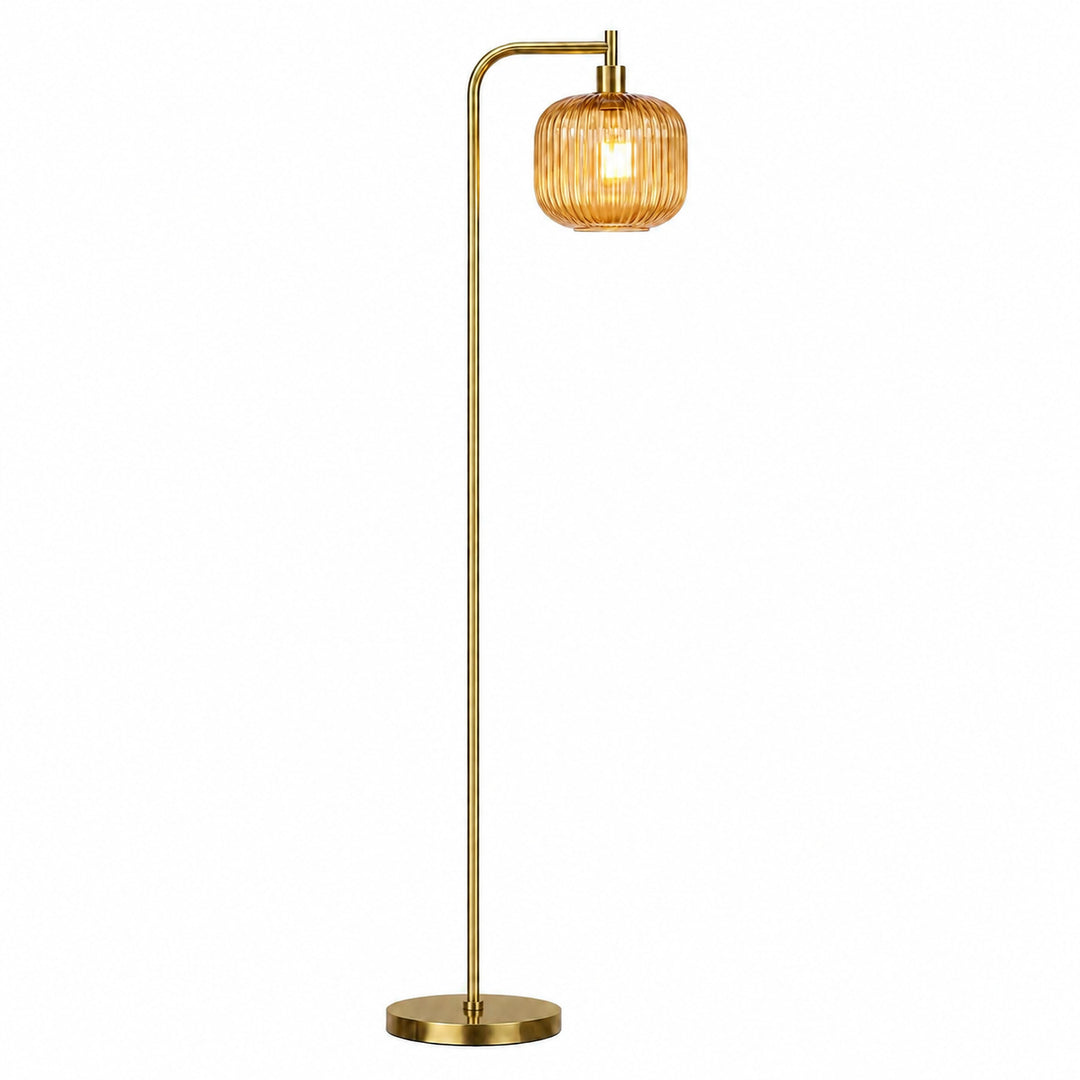Moderne geschwungene Glas Stehlampe