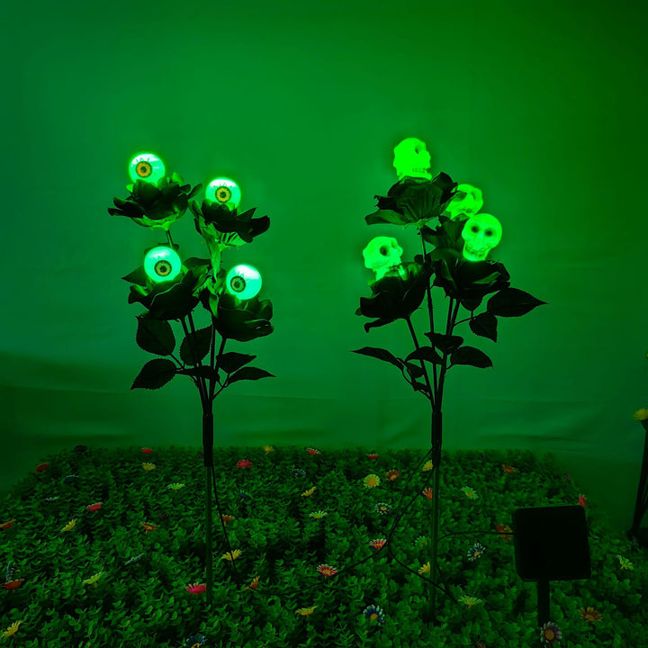 Dekorative LED Skull Rose Licht Gartenstecker