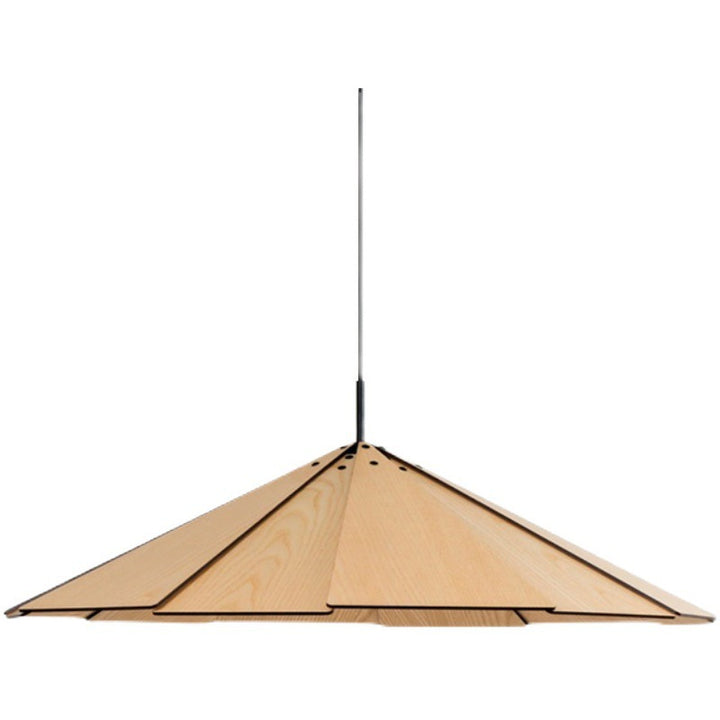 Moderne geometrische Holzpendelleuchte