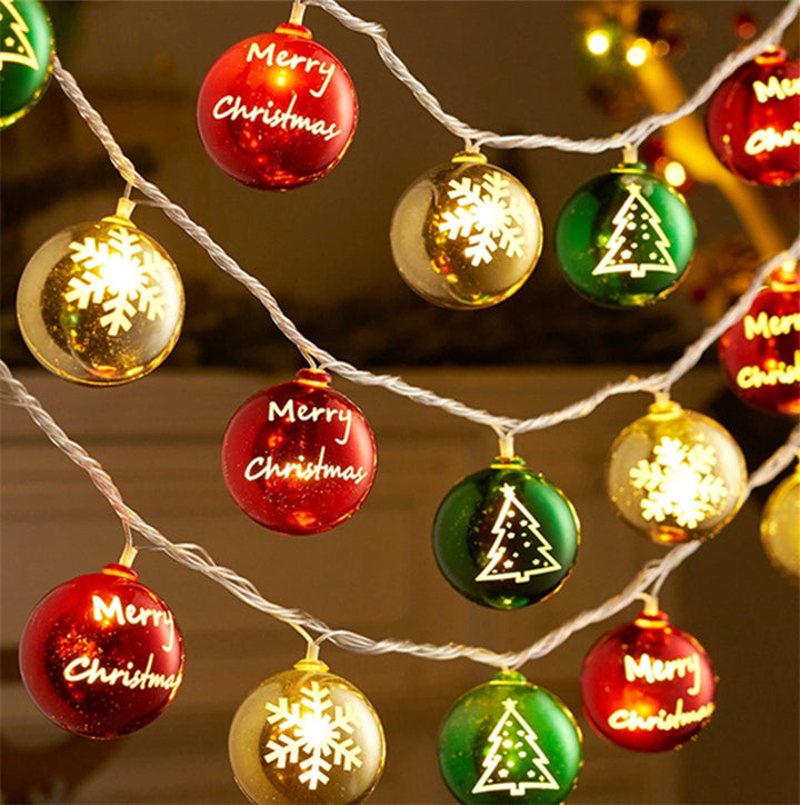Festliche Glitzer-Orb-Kugel-LED-Lichterketten