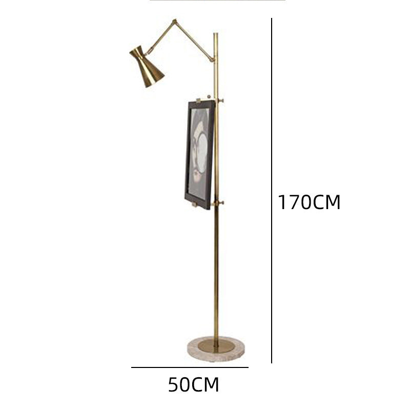 Verstellbare Stehlampe mit Marmorbase