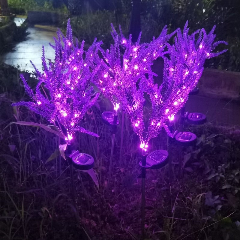 Solar LED Kunstlavendel Gartensteckerlichter