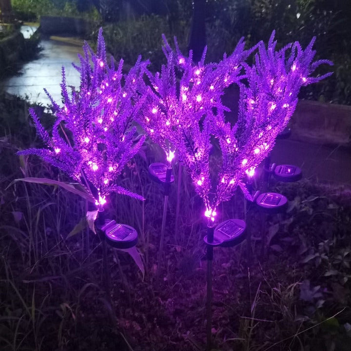 Solar LED Kunstlavendel Gartensteckerlichter