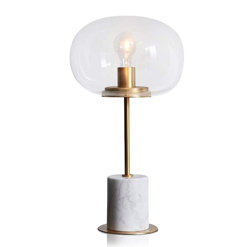 Moderne Minimalistische Tischlampe mit Glas-Schirm